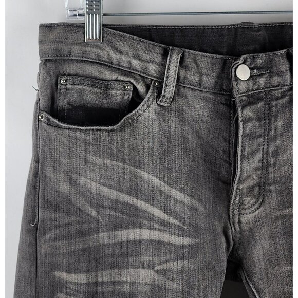 mnml Jeans Mens 30x33 Gray Skinny Leg Ankle Zip Button Fly Low Rise Denim - Picture 3 of 9